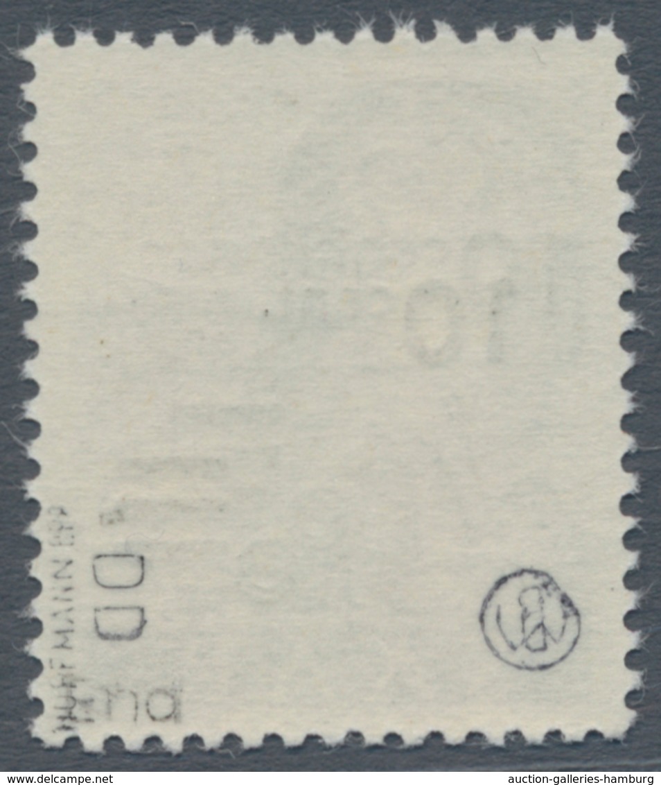 Saarland (1947/56): 1947, 10 C. A. 2 Pfg. Mit DOPPELAUFDRUCK, Seltene Abart, Mehrfach Signiert, Atte - Unused Stamps