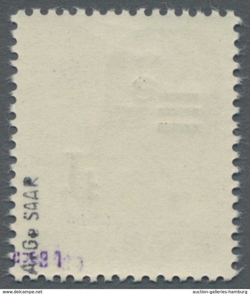 Saarland (1947/56): 1947, "Saar II", acht postfrische Werte mit kopfstehendem Aufdruck, einmal Eckza