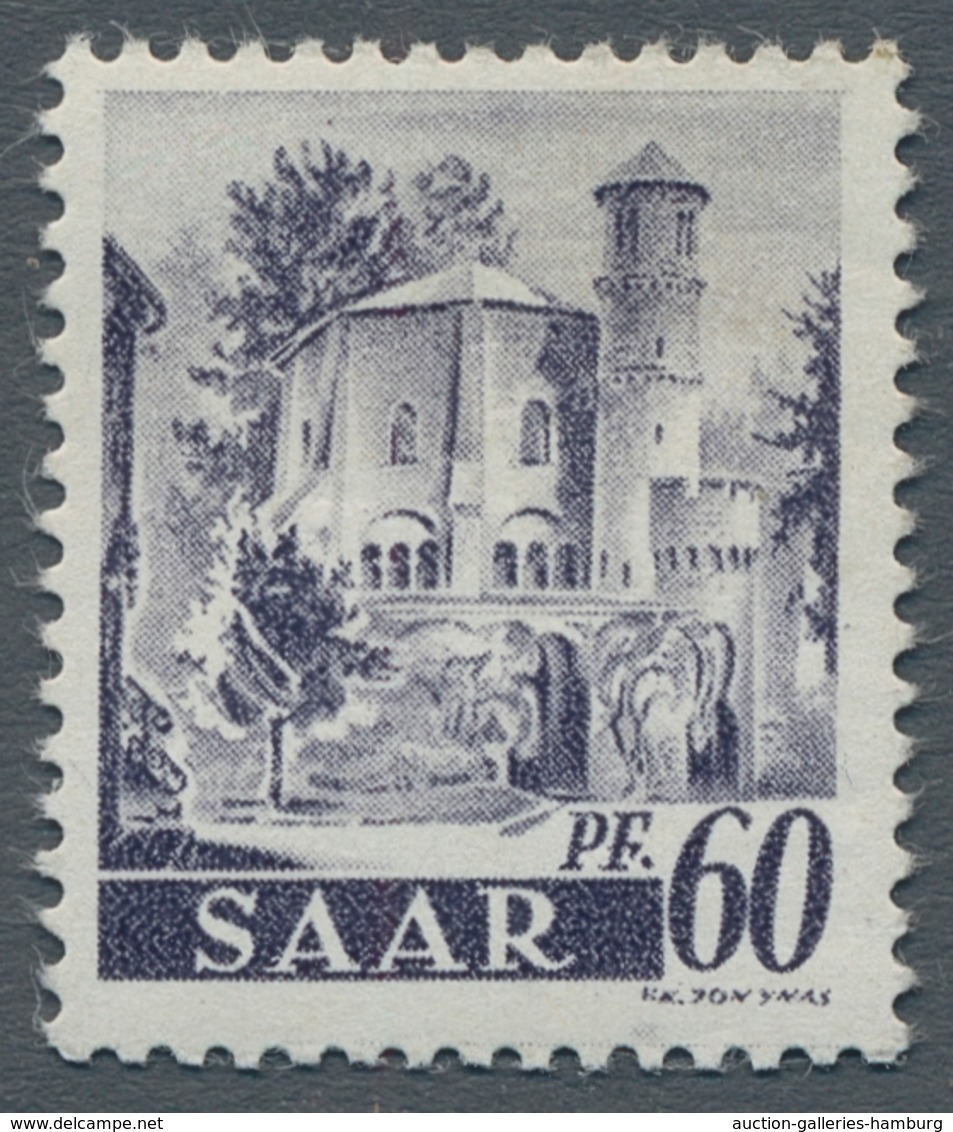 Saarland (1947/56): 1947; Neuauflage 50- Und 60 Pf. Jeweils Ohne Aufdruck Postfrisch In Einwandfreie - Unused Stamps