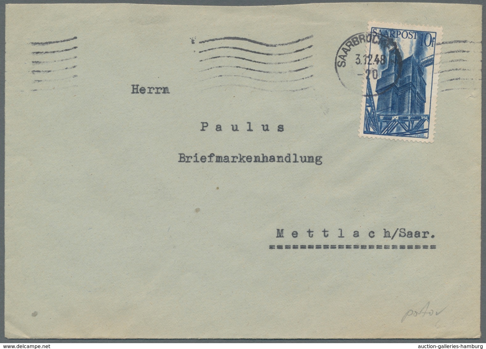 Saarland (1947/56): 1948, "Saar III", Sechs Frankierte Belege Mit Besseren EF Bzw. MeF In Guter Erha - Unused Stamps