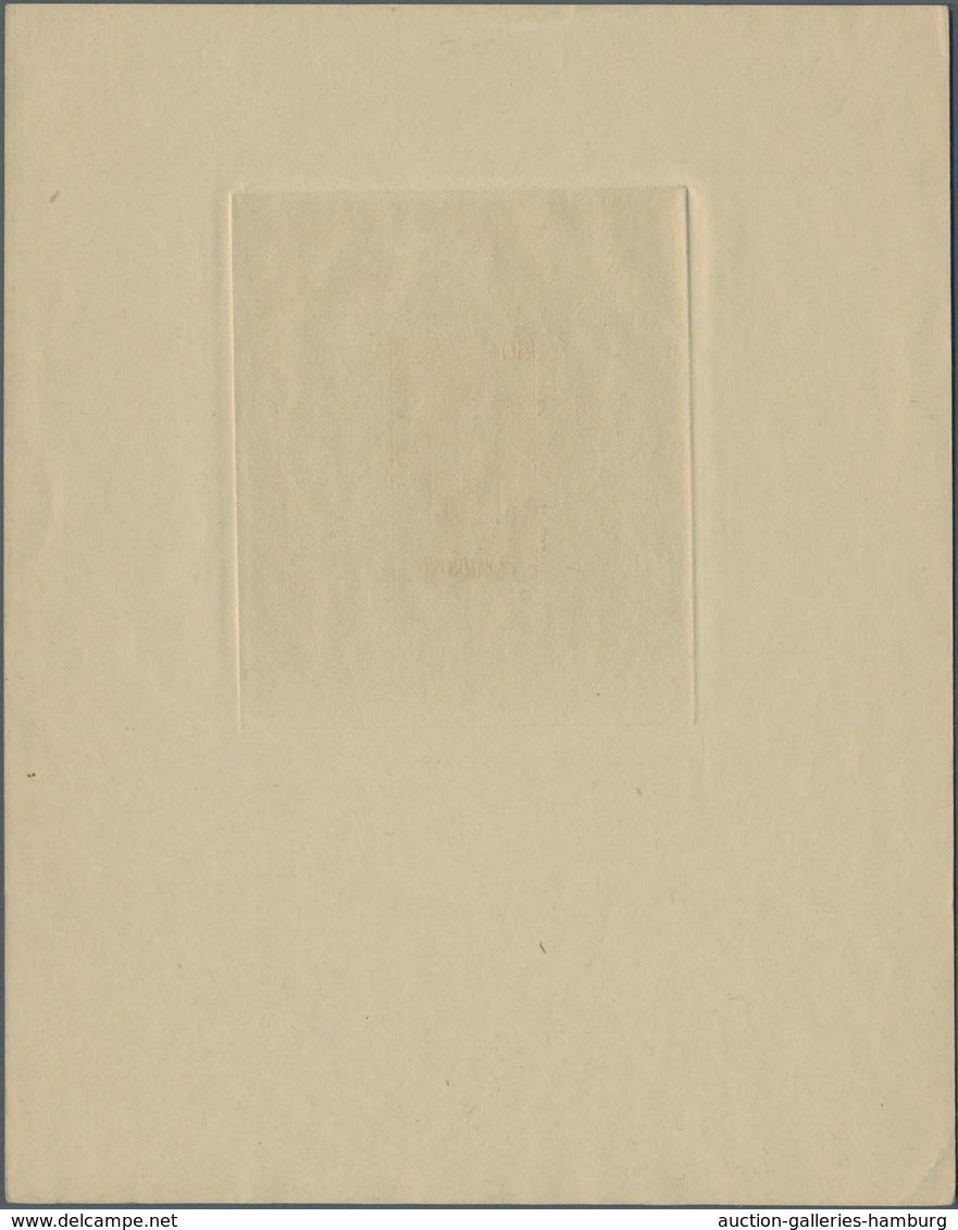 Saarland (1947/56): 1948, 4 Künstlerblocks in schwarz im Format 140x180cm auf Kartonpaper mit handsc