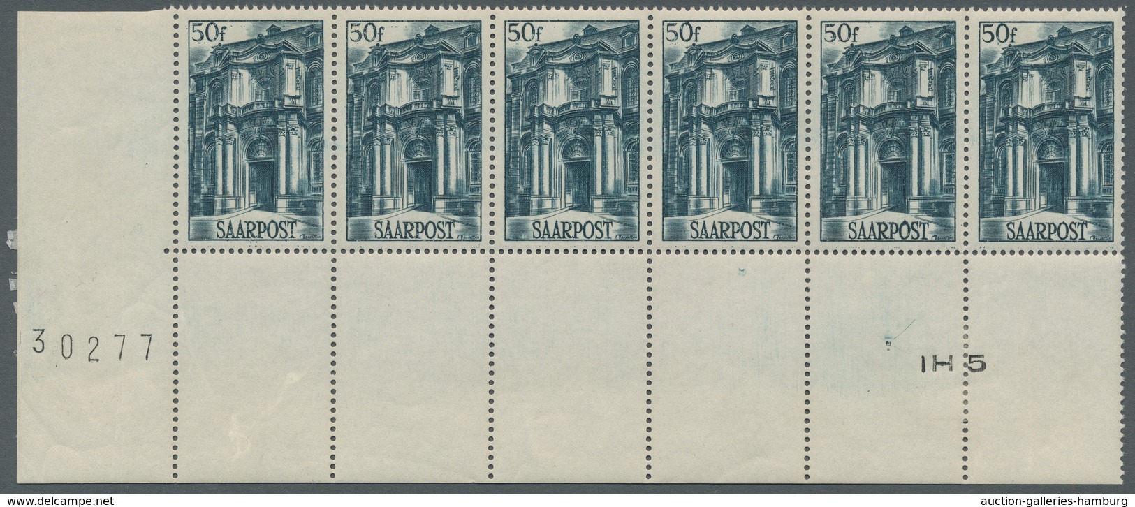 Saarland (1947/56): 1948, "10 Und 50 Fr. Saar III", Postfrische Bzw. Gestempelte Zusammenstellung De - Ungebraucht