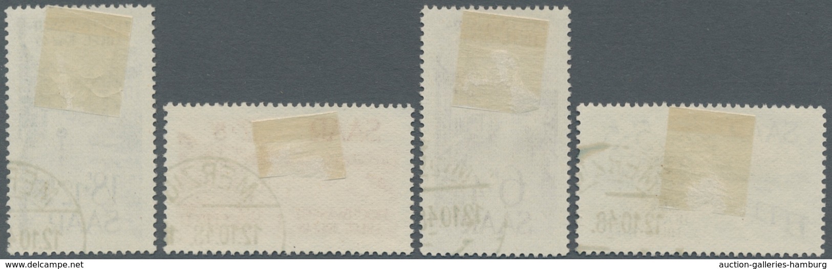 Saarland (1947/56): 1948, "Hochwasserhilfe", Kompletter Satz Je Mit Ersttagsstempel MERZIG 12.10.48 - Unused Stamps