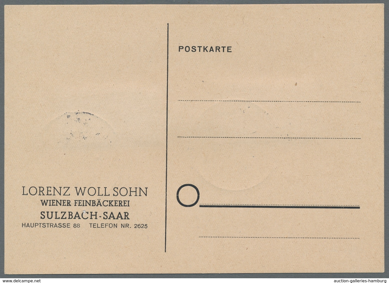 Saarland (1947/56): 1949, "Jugenherbergswerk" Mit SST Auf Blankokarte In Tadelloser Erhaltung, Mi. 2 - Ungebraucht