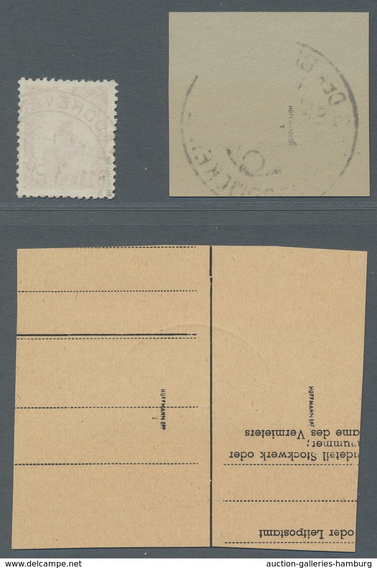 Saarland (1947/56): 1949, "Uni Saar", Gestempeltes Waag. Zwischenstegpaar Mit Einmal PLF I Sowie Ein - Unused Stamps