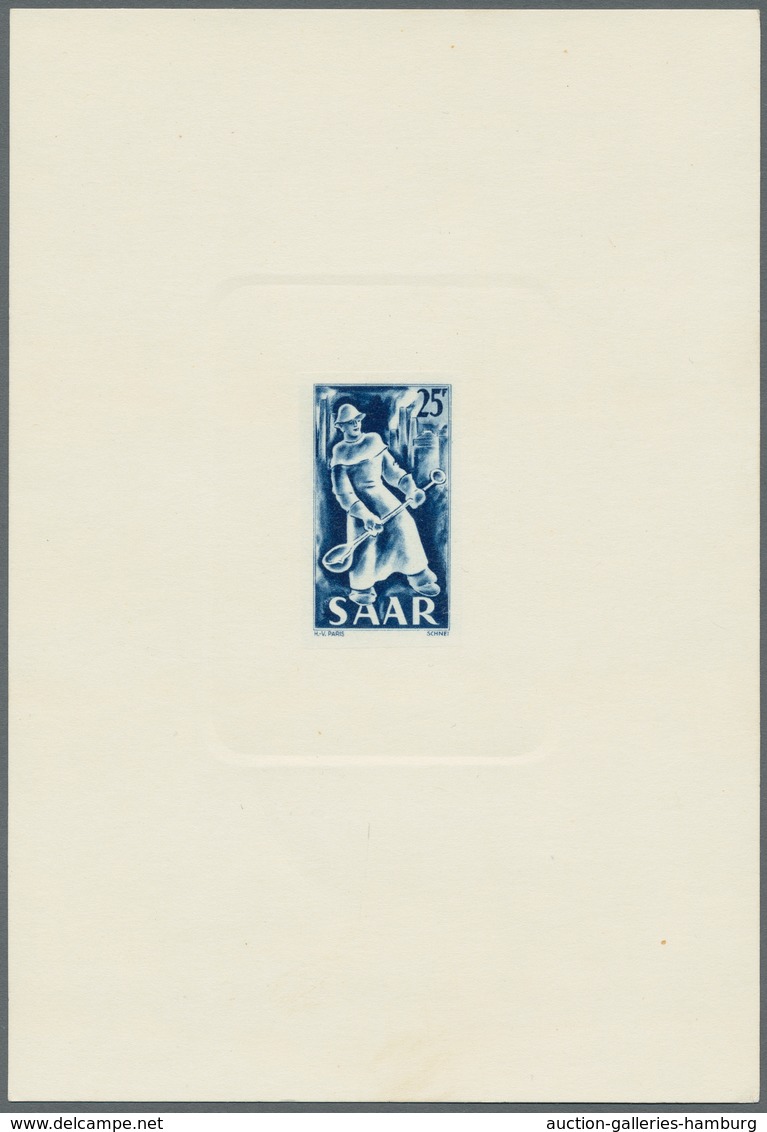 Saarland (1947/56): 1949, "Saar IV - Ministerblocks", die komplette Serie in praktisch nur taufrisch