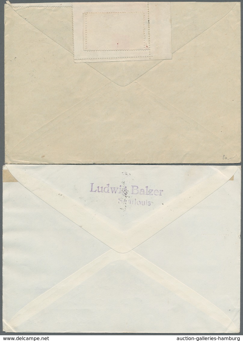 Saarland (1947/56): 1952, "500 Fr. Saar V Mit Druckdatum", Eckrandwert Mit Zusätzlich Durchgezähntem - Unused Stamps