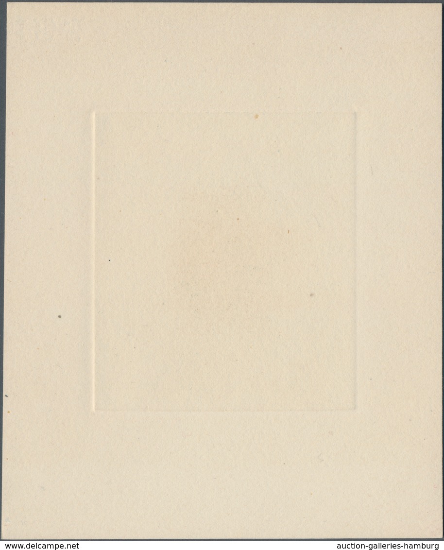 Saarland (1947/56): 1953, 15+5 Volkshilfe Braun Vorlagekarton Im Format 118x142mm Auf Kartonpapier M - Ungebraucht