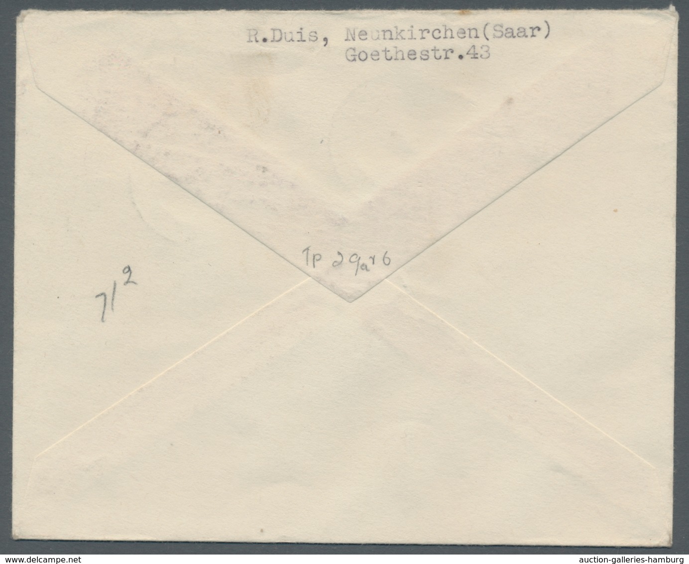 Saarland (1947/56) - Besonderheiten: "(18) Calmensweiler über Lebach (Saar)", Klarer Abschlag Des La - Sonstige & Ohne Zuordnung