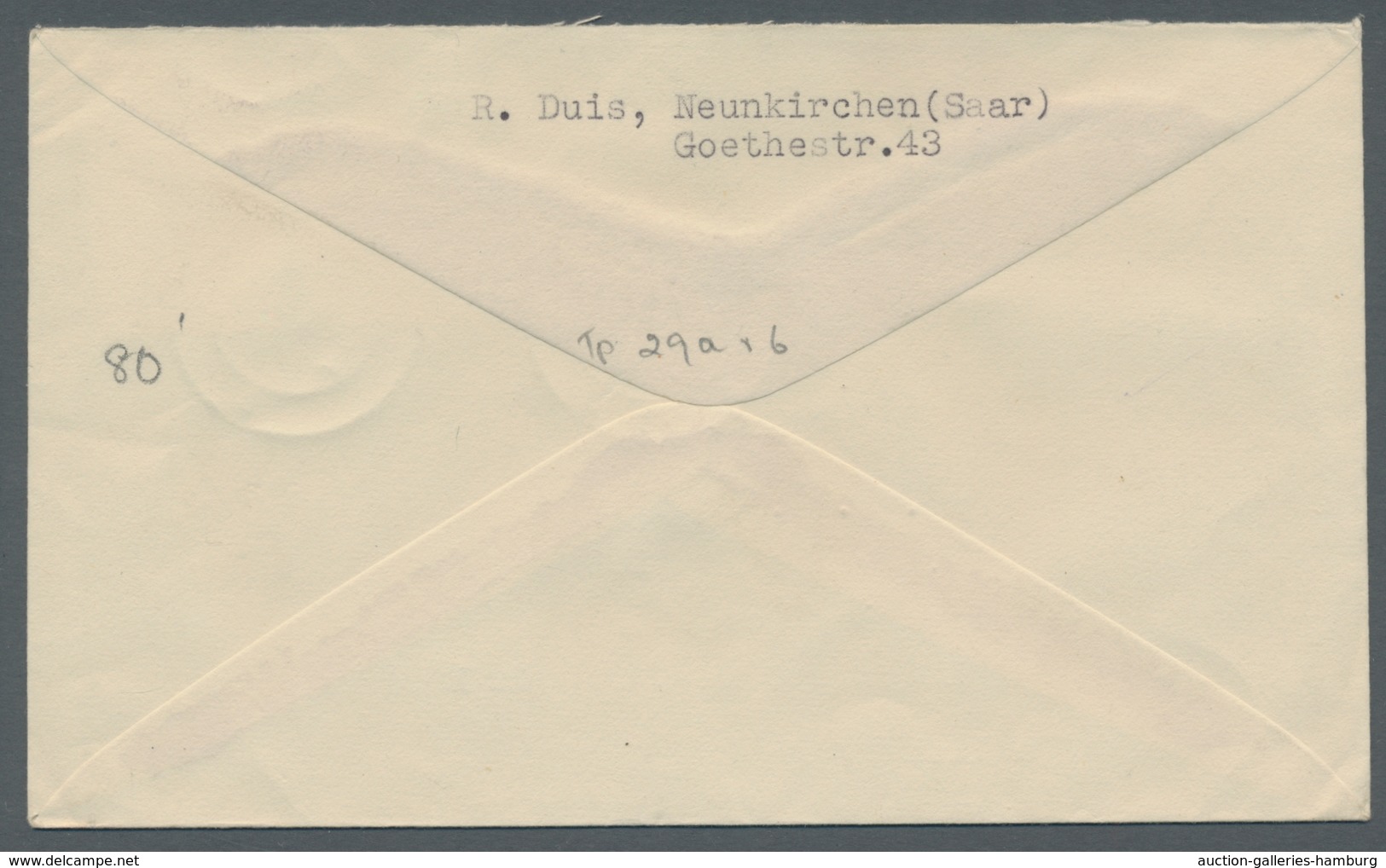 Saarland (1947/56) - Besonderheiten: "(18) Dorf über Lebach (Saar)", Klarer Abschlag Des Landpostste - Sonstige & Ohne Zuordnung