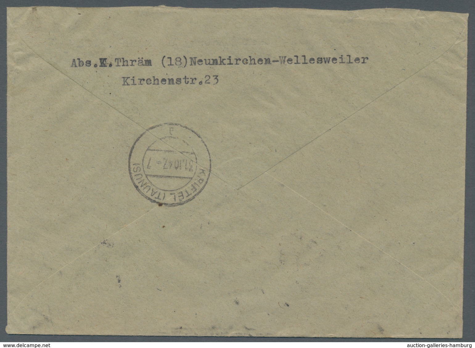 Saarland (1947/56) - Besonderheiten: NEUNKIRCHEN (SAAR) B 28.10.47, Sauber Auf Mit MiF Frz. Zone/Saa - Other & Unclassified