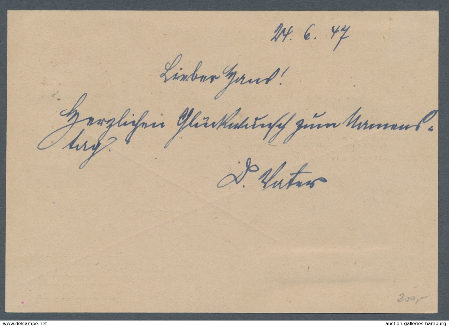 Saarland (1947/56) - Besonderheiten: PFALZEM (OBERMOSEL) 24.6.47, Klarer Abschlag Auf Mit MiF Frz. Z - Sonstige & Ohne Zuordnung