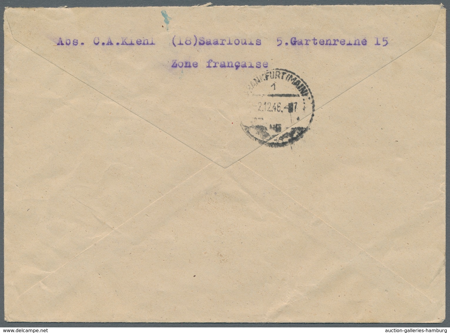 Saarland (1947/56) - Besonderheiten: 18 SAARLOUIS 1 A 30.11.46, Sauber Auf Mit Frz. Zone Portorichti - Other & Unclassified