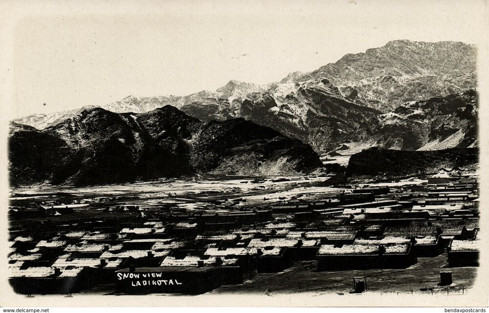 Pakistan, LANDI KOTAL, Snow View (1920s) RPPC Postcard - Pakistan