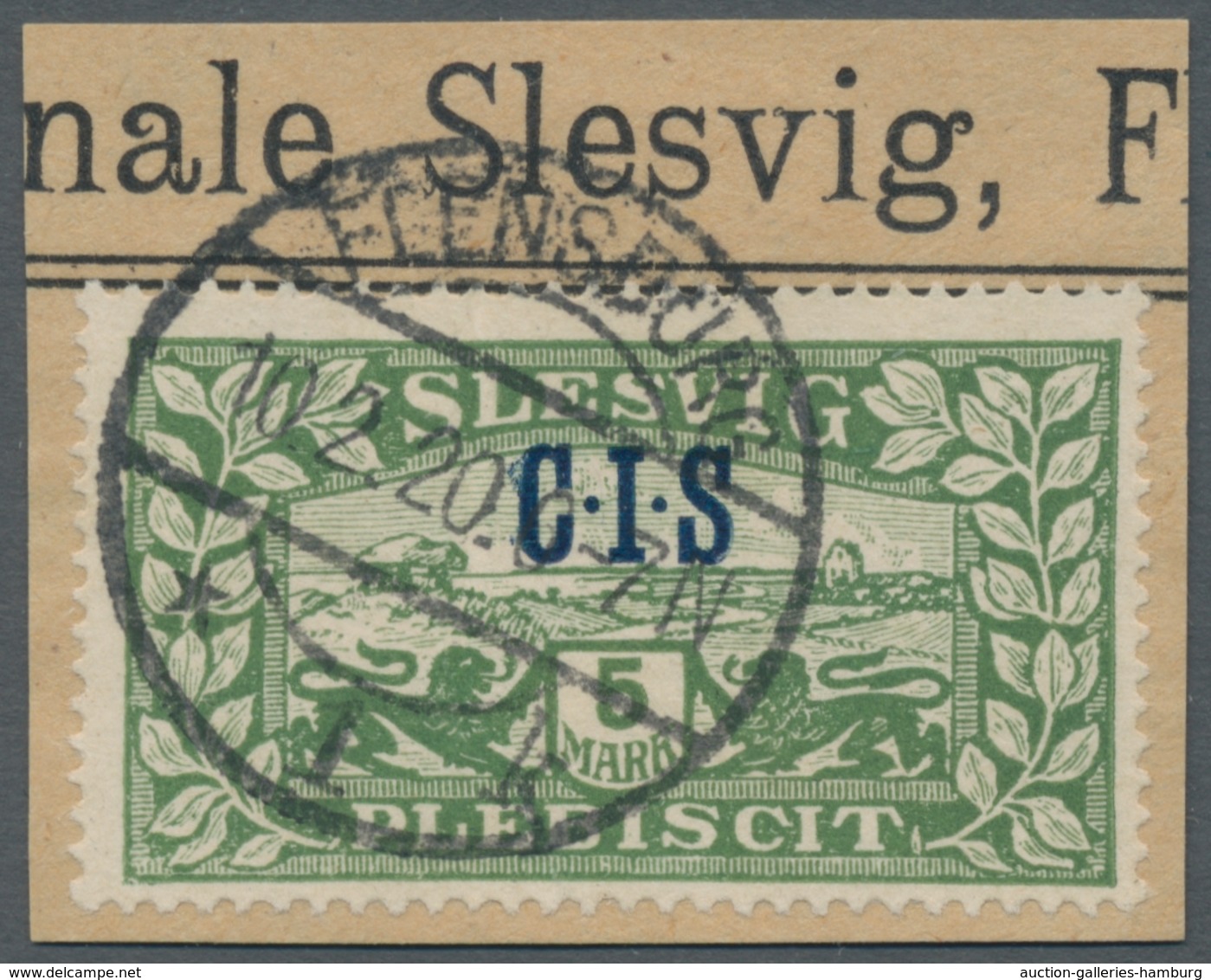 Deutsche Abstimmungsgebiete: Schleswig - Dienstmarken: 1920, Kompletter Satz Der CIS-Aufdrucke Auf A - Sonstige & Ohne Zuordnung