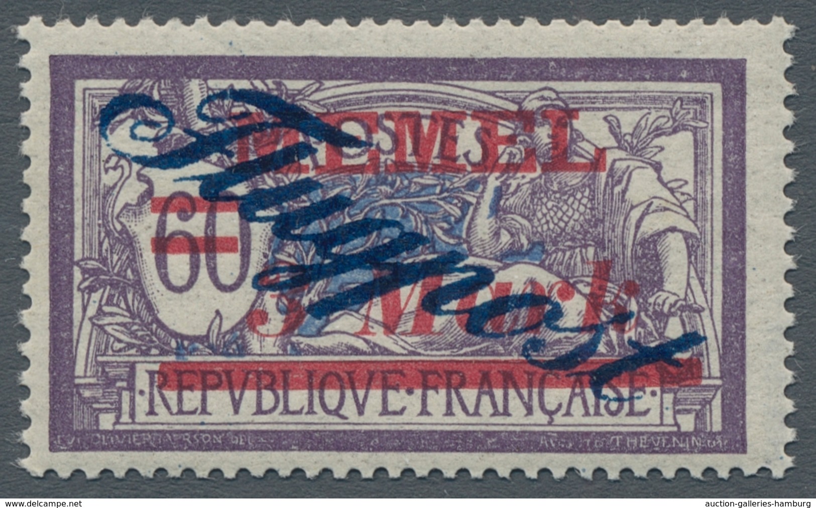 Memel: 1922; 3 M. Auf 60 C. In Der Guten Type Tadellos Postfrisch. Signiert Petersen BPP. - Memelgebiet 1923