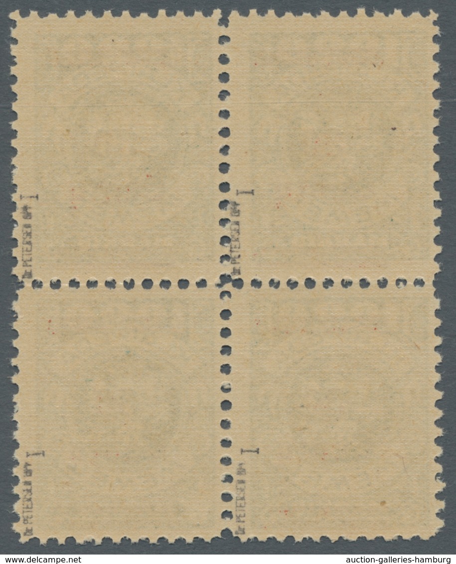 Memel: 1923; 30 C. Auf 1000 MK Grünlichblau; Postfrischer Viererblock In Type I; Tadellose Kabinette - Memelgebiet 1923