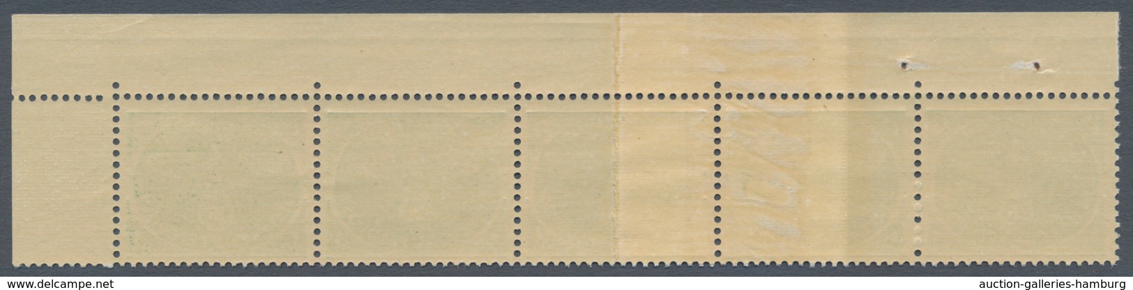Feldpostmarken: 1944, Weihnachtspäckchenmarke Im Waagerechten Fünferstreifen MIT GEKLEBTER PAPIERBAH - Sonstige & Ohne Zuordnung