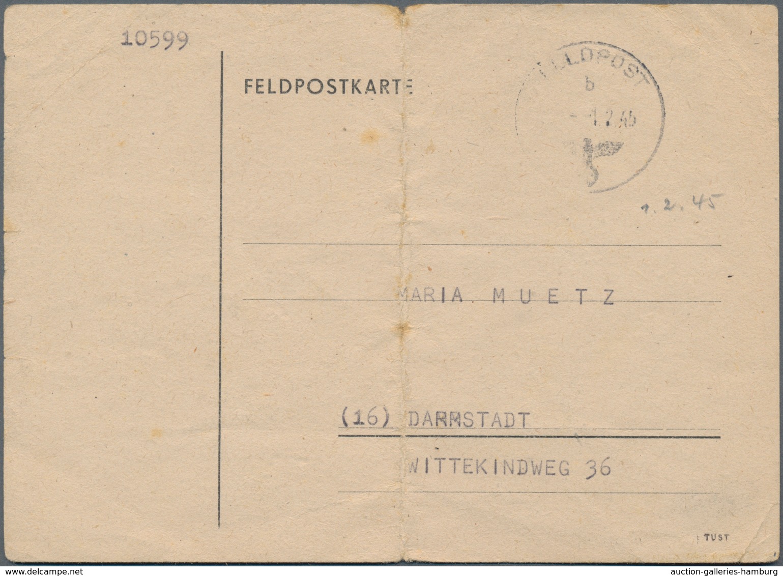 Feldpost 2. Weltkrieg: FELDPOST II. WELTKRIEG, INSEL RHODOS. Funkmitteilungskarte Bedarfsgebraucht N - Other & Unclassified