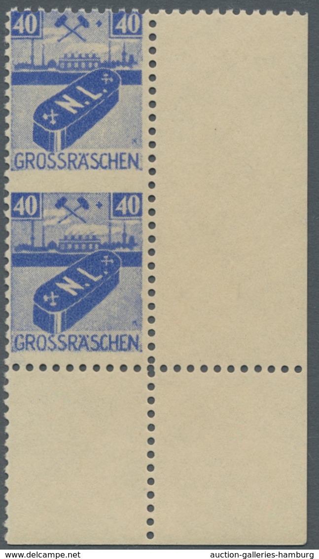 Deutsche Lokalausgaben Ab 1945: GROSSRÄSCHEN: 1946, Solidarität 40 Pfennig, Senkrechtes, In Der Mitt - Other & Unclassified