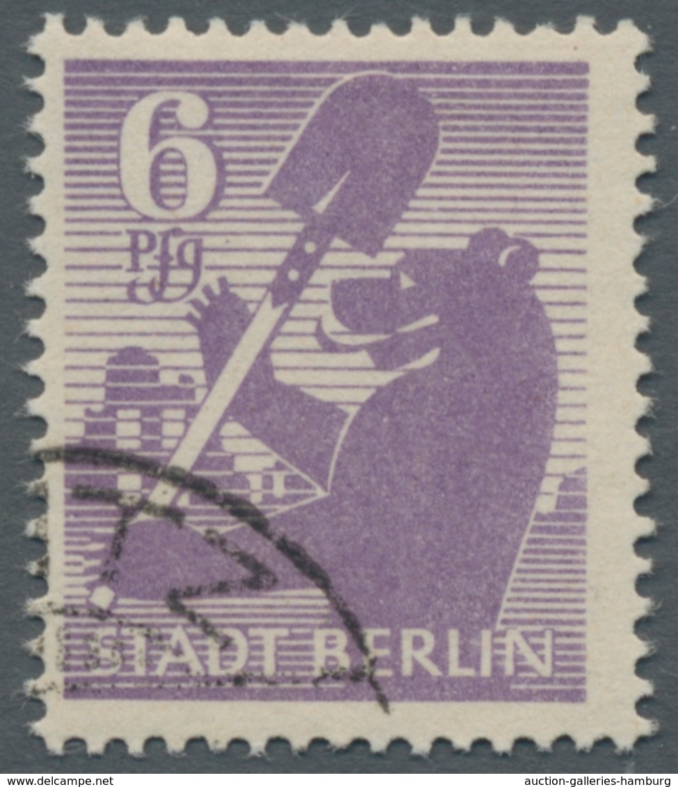 Sowjetische Zone - Berlin Und Brandenburg: 1945, "6 Pfg. Berliner Bär Mittelbläulichviolett", Sauber - Sonstige & Ohne Zuordnung