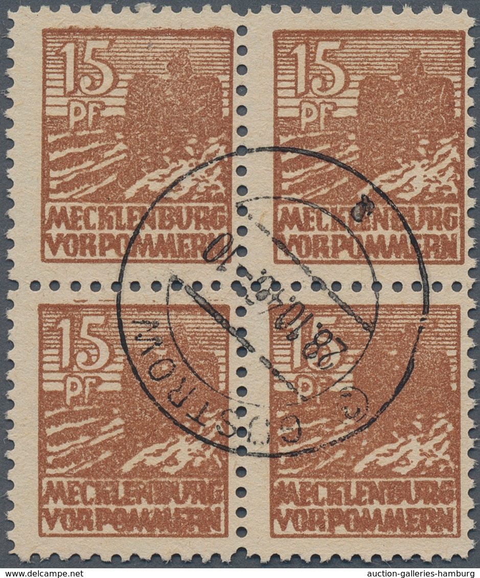 Sowjetische Zone - Mecklenburg-Vorpommern: 1946. 15 Pf, Dünnes, Glattes Papier In Fast Zentrisch Ges - Sonstige & Ohne Zuordnung