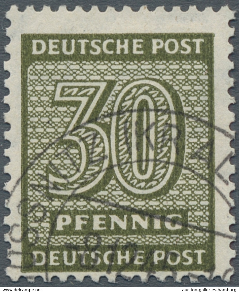 Sowjetische Zone - West-Sachsen: 1945, "30 Pfg. Bräunlicholiv", Sauber Gestempelter Wert In Tadellos - Sonstige & Ohne Zuordnung