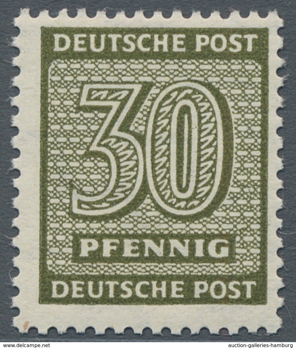 Sowjetische Zone - West-Sachsen: 1945, "30 Pfg. Dunkeloliv Mit Steigendem Wasserzeichen", Postfrisch - Sonstige & Ohne Zuordnung