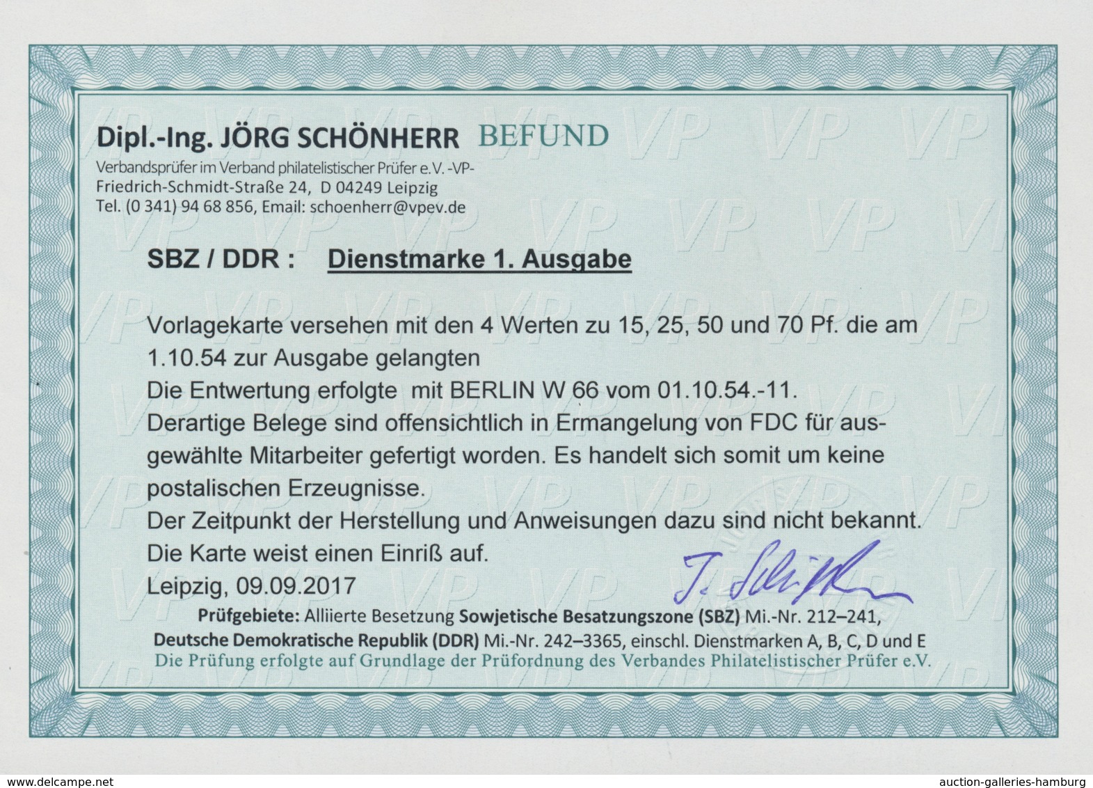 DDR - Dienstmarken A (Verwaltungspost B): 1954, Zirkel-Ausgabe 15 Pf., 25 Pf., 50 Pf. Und 70 Pf. Auf - Other & Unclassified