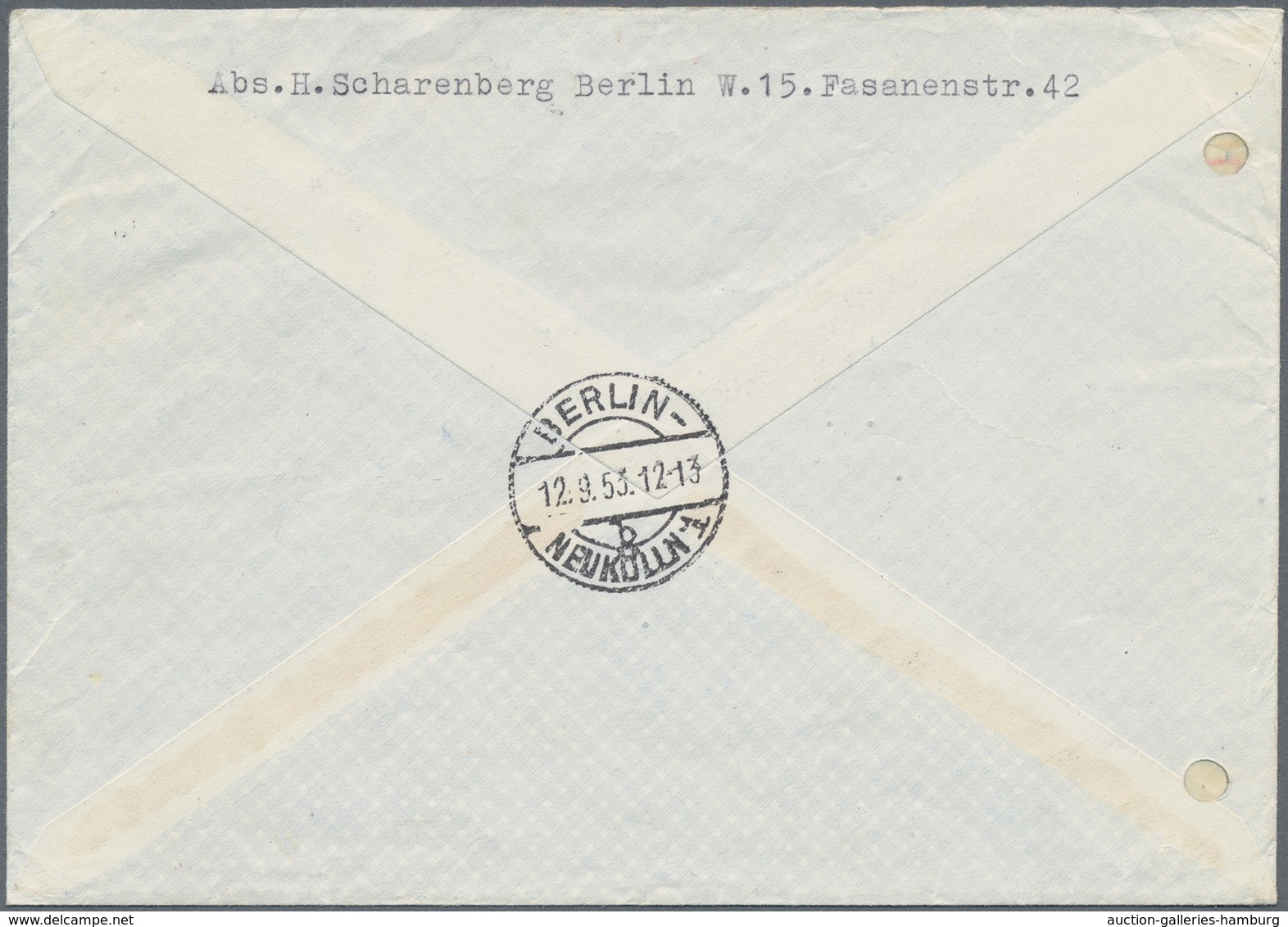 Berlin: 1953: Ortsbrief Mit Einschreiben, Rohrpost Und Eilzustellung Im Tarif II ( 10 + 40 R, 15 RP, - Covers & Documents