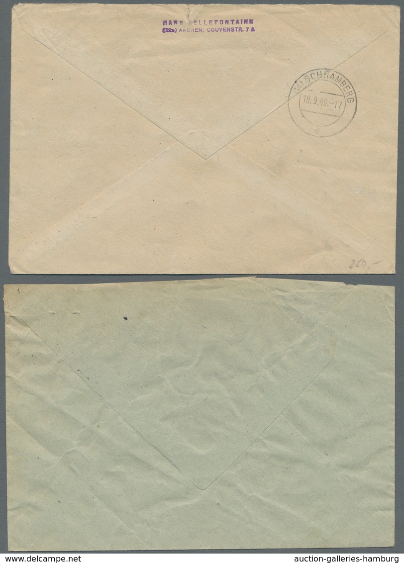 Berlin: 1949, "Grünaufdruck" Komplett Auf Satz-R-Brief Von BERLIN SW 1 15.9.49 Nach Schramberg. Dazu - Covers & Documents