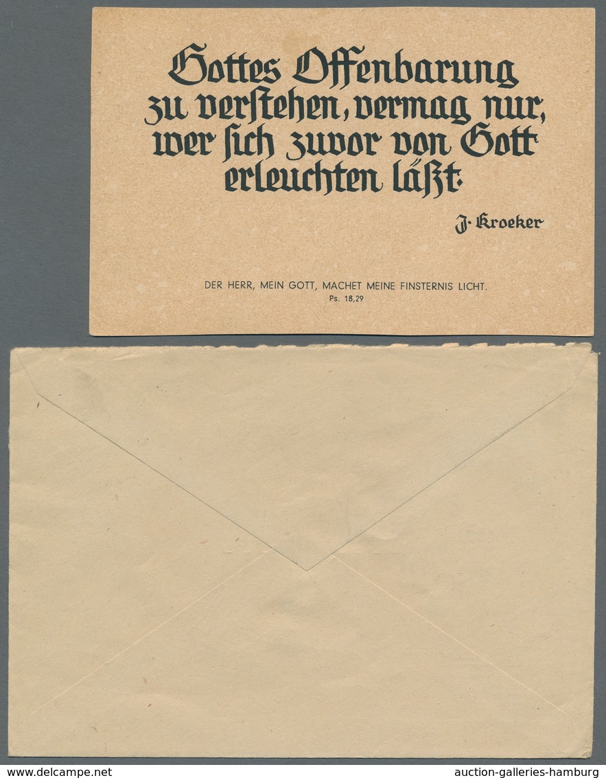 Berlin: 1949, "Grünaufdruck" Komplett Auf Satz-R-Brief Von BERLIN SW 1 15.9.49 Nach Schramberg. Dazu - Covers & Documents