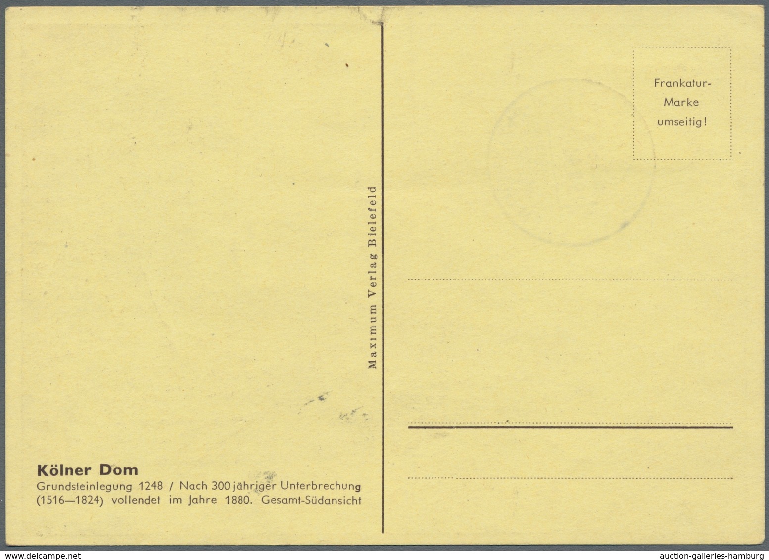 Bizone: 1948, "Kölner Dom", 4 Werte Komplett Auf Vier Maximumkarten, Dabei 2x FDC - Sonstige & Ohne Zuordnung