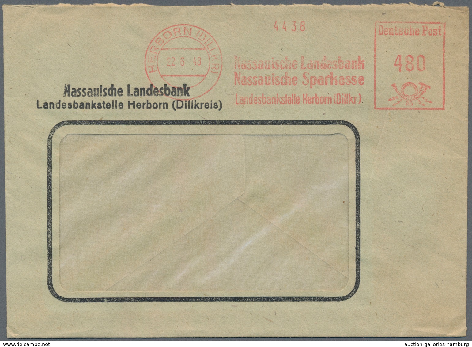 Bizone - Besonderheiten: 1948, ZEHNFACH-Absenderfreistempel: Konvolut Mit 4 Belegen, Dabei 240 Pf "R - Other & Unclassified