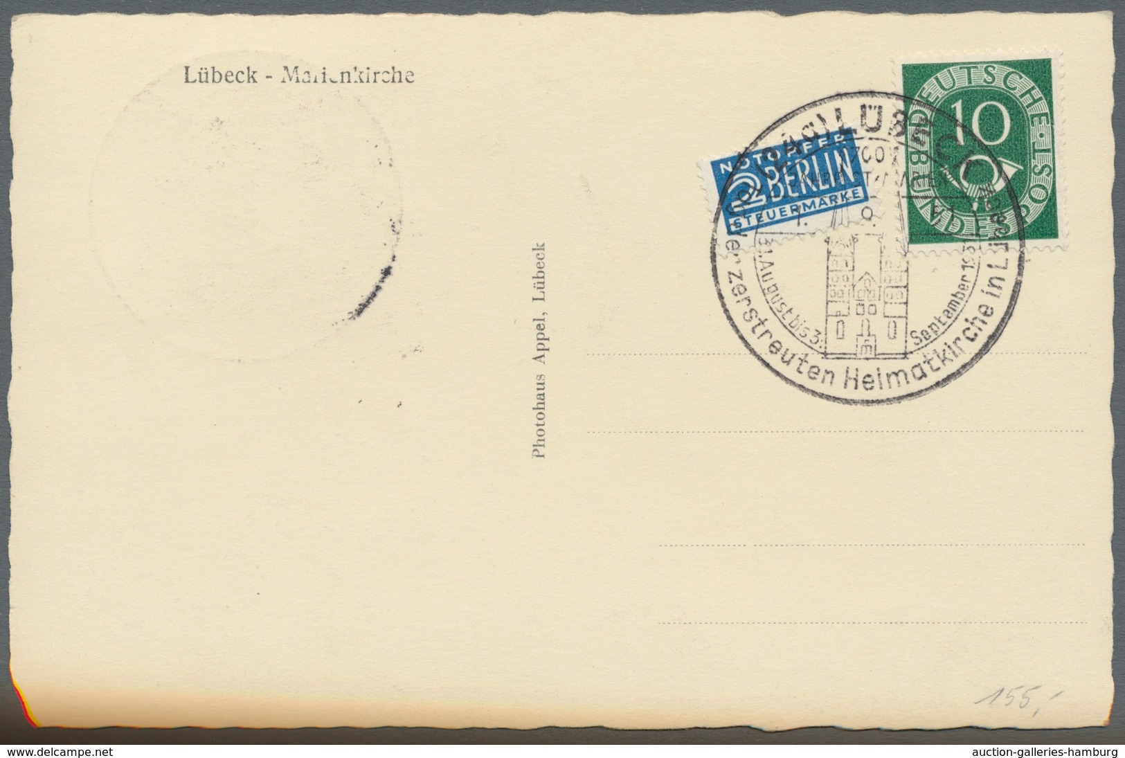 Bundesrepublik Deutschland: 1951, Marienkirche, Sehr Schön Auf Zwei Verschiedenen Maximumkarten - Used Stamps