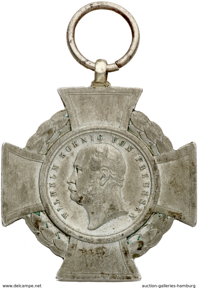 Orden & Ehrenzeichen: PREUSSEN; 1864, "Düppeler Sturmkreuz Für Kämpfer" Aus Bronze In Weiß In Guter - Other & Unclassified