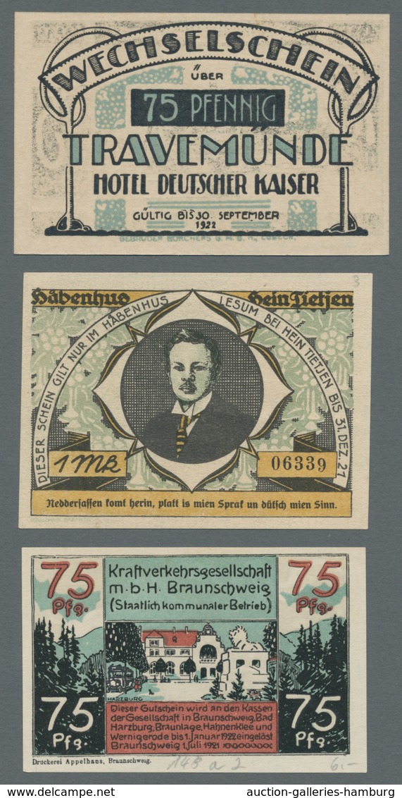 Deutschland - Notgeld: 1918-1921, Sammlung von etwa 650 deutschen Notgeldscheinen aus ganz Deutschla
