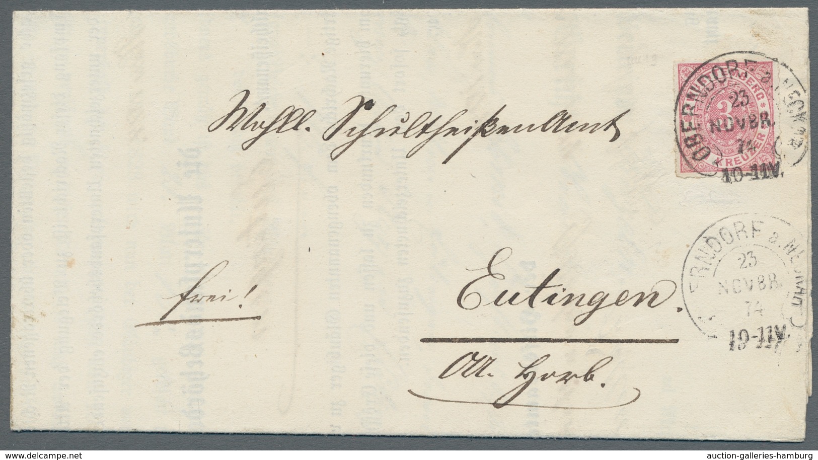 Nachlässe: HUFEISENSTEMPEL 1867 – 1875 (ca.): Hübsche Sammlung Mit Ca. 375 Marken Oder Briefstücken - Lots & Kiloware (min. 1000 Stück)
