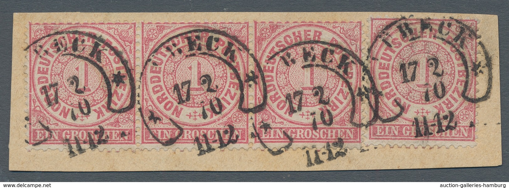 Nachlässe: HUFEISENSTEMPEL 1867 – 1875 (ca.): Hübsche Sammlung Mit Ca. 375 Marken Oder Briefstücken - Lots & Kiloware (min. 1000 Stück)