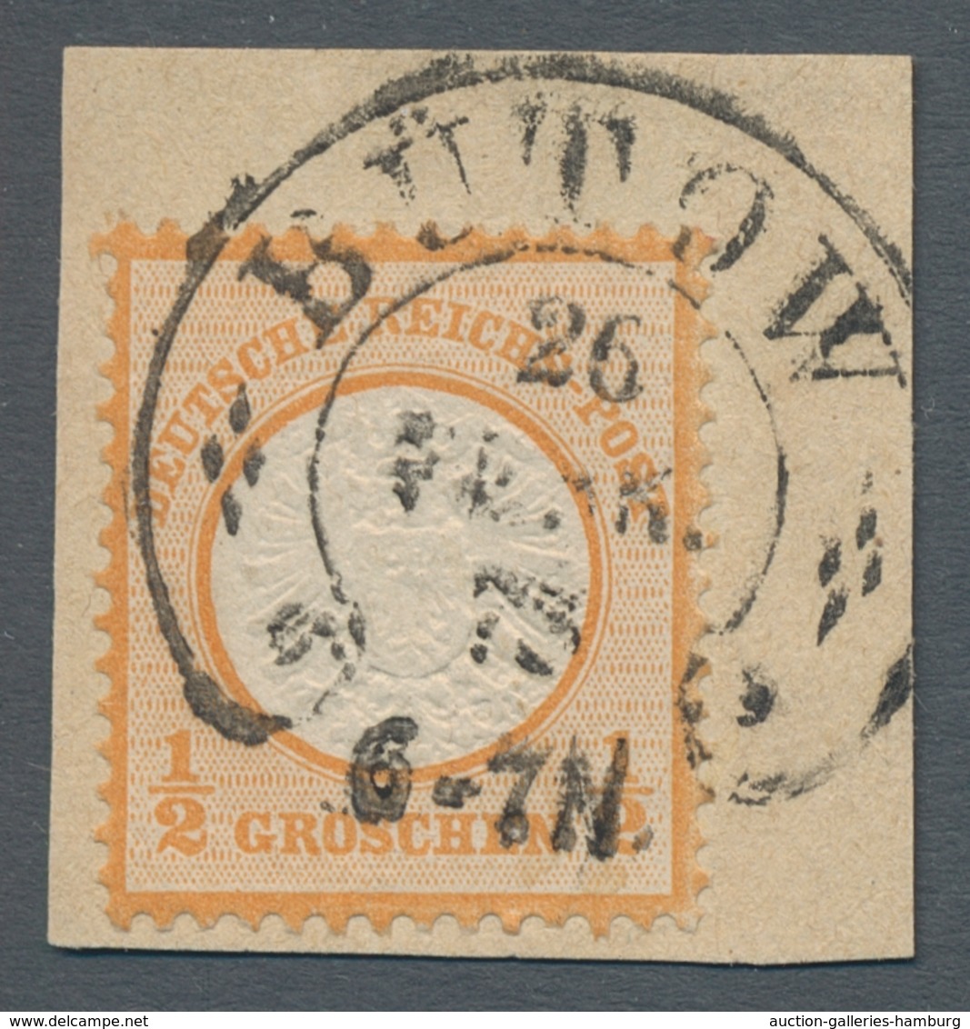 Nachlässe: HUFEISENSTEMPEL 1867 – 1875 (ca.): Hübsche Sammlung mit ca. 375 Marken oder Briefstücken