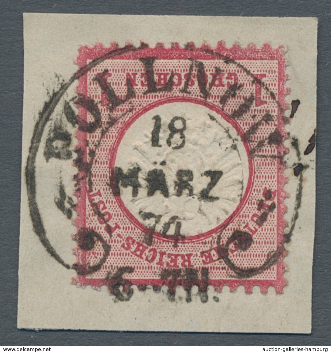 Nachlässe: HUFEISENSTEMPEL 1867 – 1875 (ca.): Hübsche Sammlung mit ca. 375 Marken oder Briefstücken