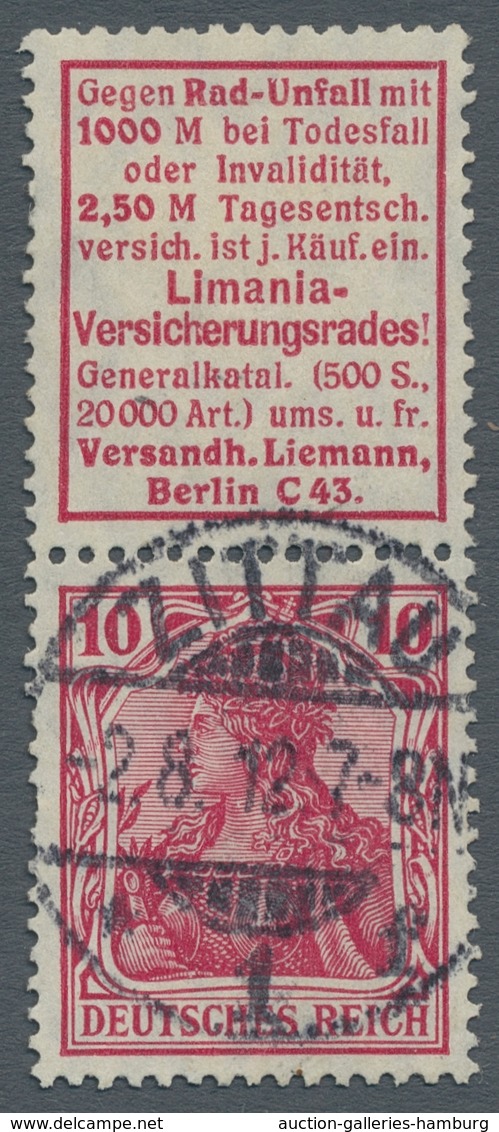 Nachlässe: DEUTSCHES REICH – ZUSAMMENDRUCKE: 1910-1943, überwiegend gestempelte Sammlung mit vielen