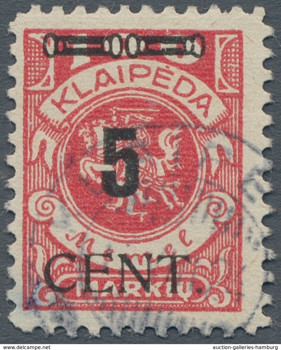 Nachlässe: MEMELGEBIET: 1920-1923, In Den Hauptnummern Komplette, Feinst Gestempelte Sammlung Mit Zu - Lots & Kiloware (mixtures) - Min. 1000 Stamps