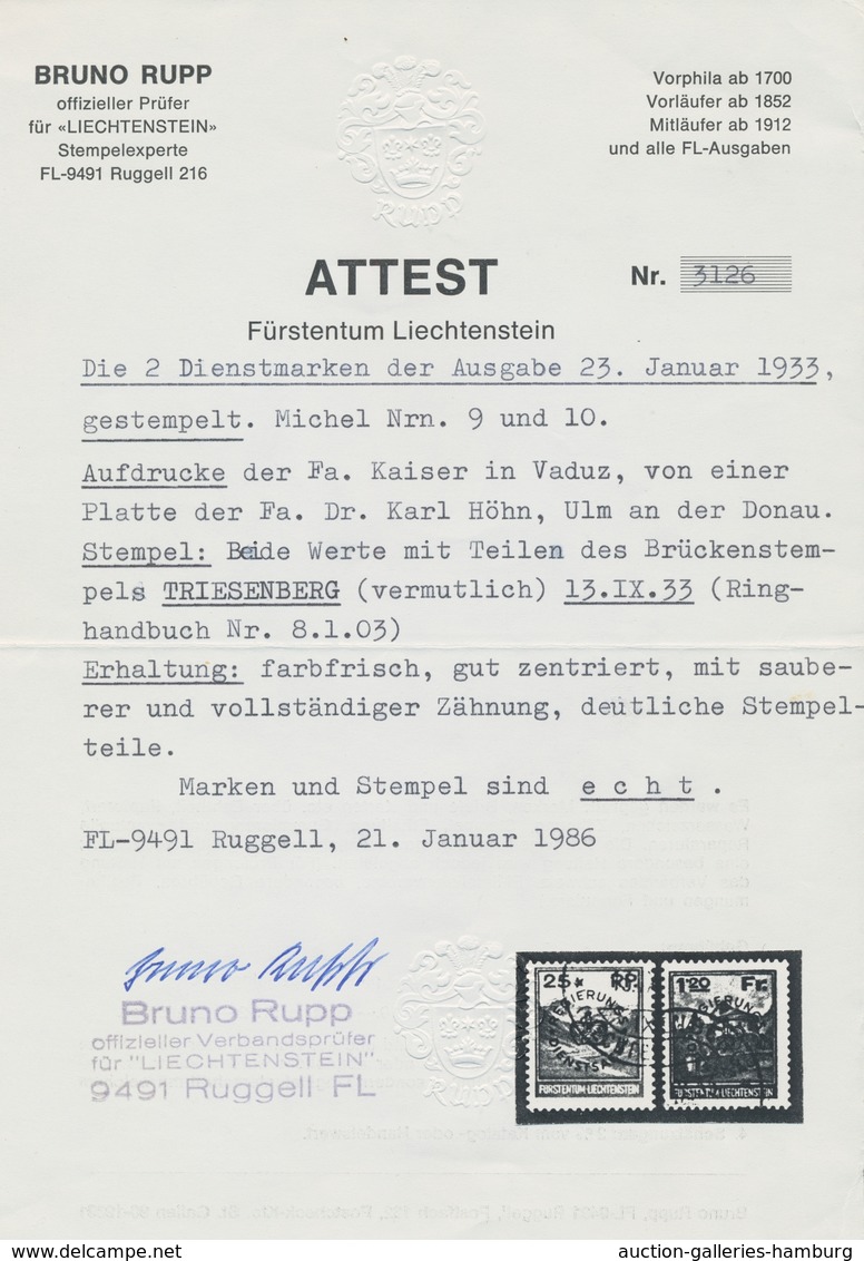 Nachlässe: LIECHTENSTEIN 1912-1970: Komplette, Feinst Gestempelte Sammlung Incl. Dienst- Und Portoma - Lots & Kiloware (min. 1000 Stück)