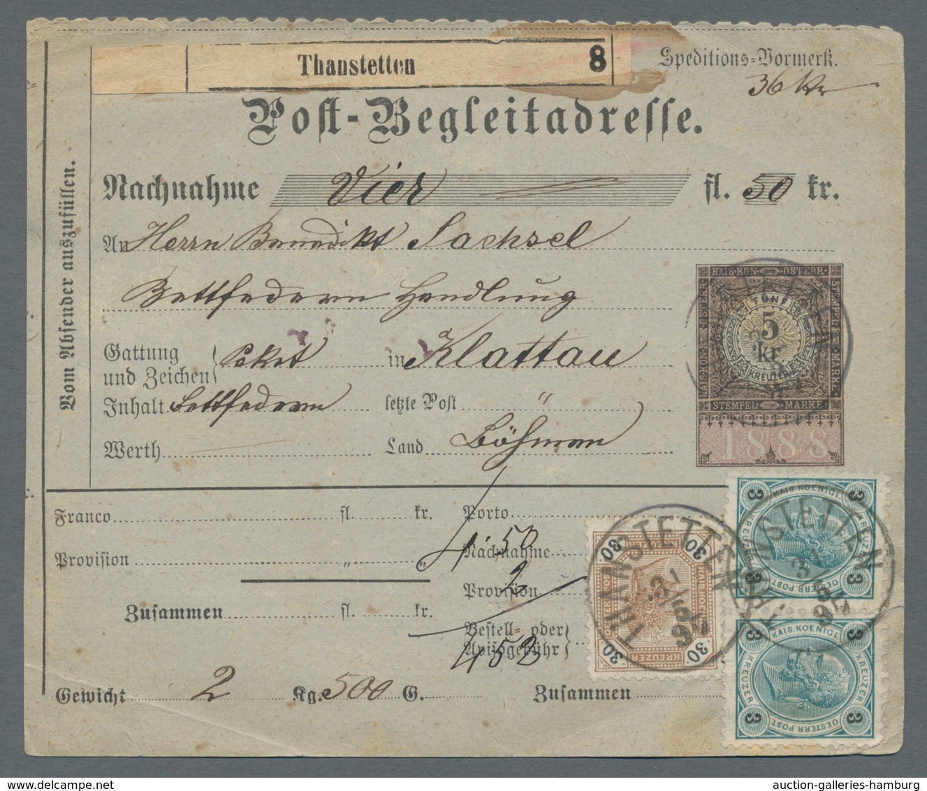 Alle Welt: 1861-1998, Kleiner Karton Mit Einer Fülle Ungewöhnlicher Belege, Von Posthilfsstellenstem - Collections (without Album)