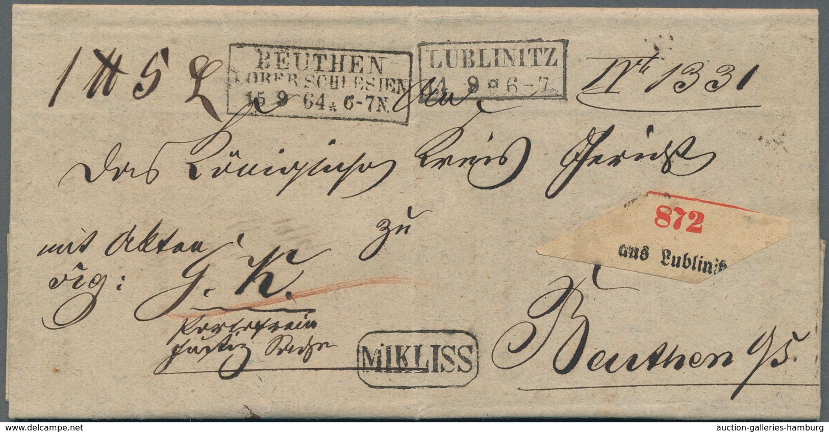 Altdeutschland Und Deutsches Reich: 1825-1900, Partie Mit über 200 Paketbegleitbriefen, Paketadresse - Collections