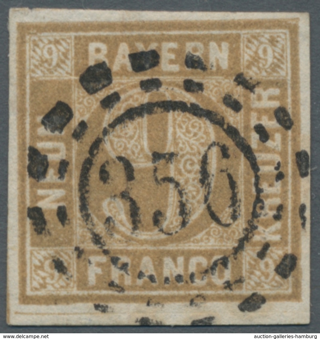 Bayern - Marken Und Briefe: 1850-1868 Schönes, Kleines Lot Kreuzerausgaben, Dabei Sauber Gestempelte - Autres & Non Classés