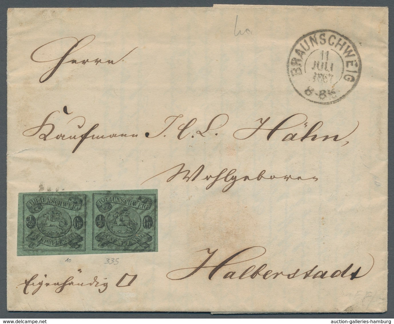 Braunschweig - Marken und Briefe: 1852/1865; ausserordentlich reichhaltige Sammlung der Markenausgab