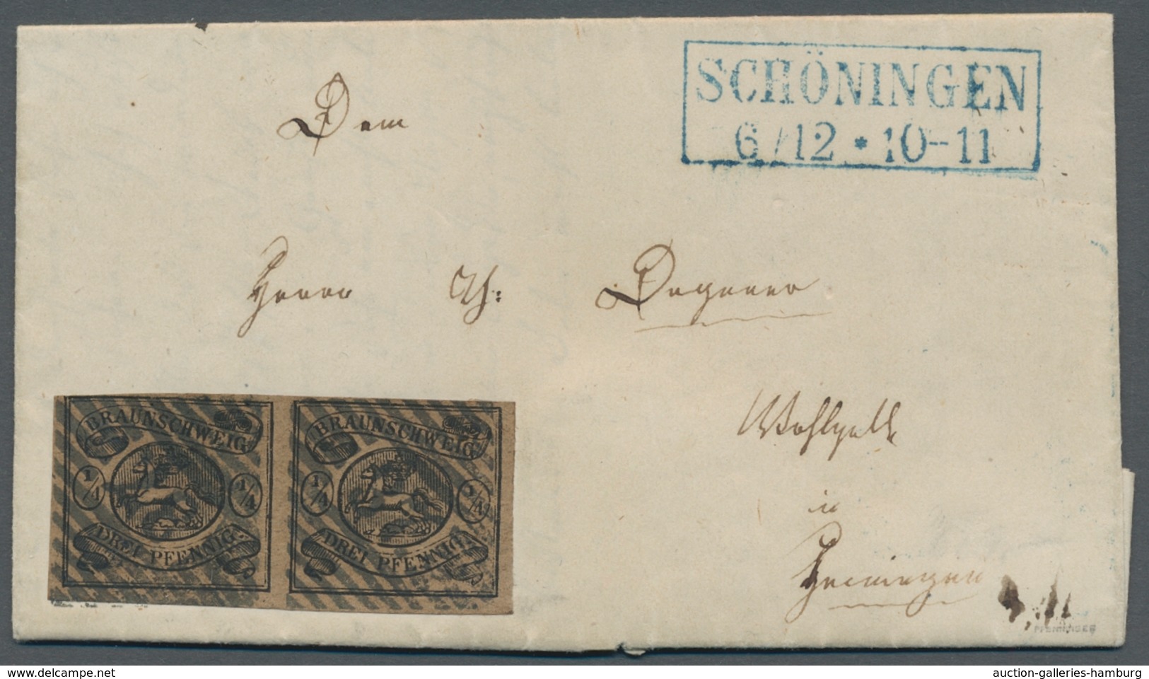 Braunschweig - Marken und Briefe: 1852/1865; ausserordentlich reichhaltige Sammlung der Markenausgab