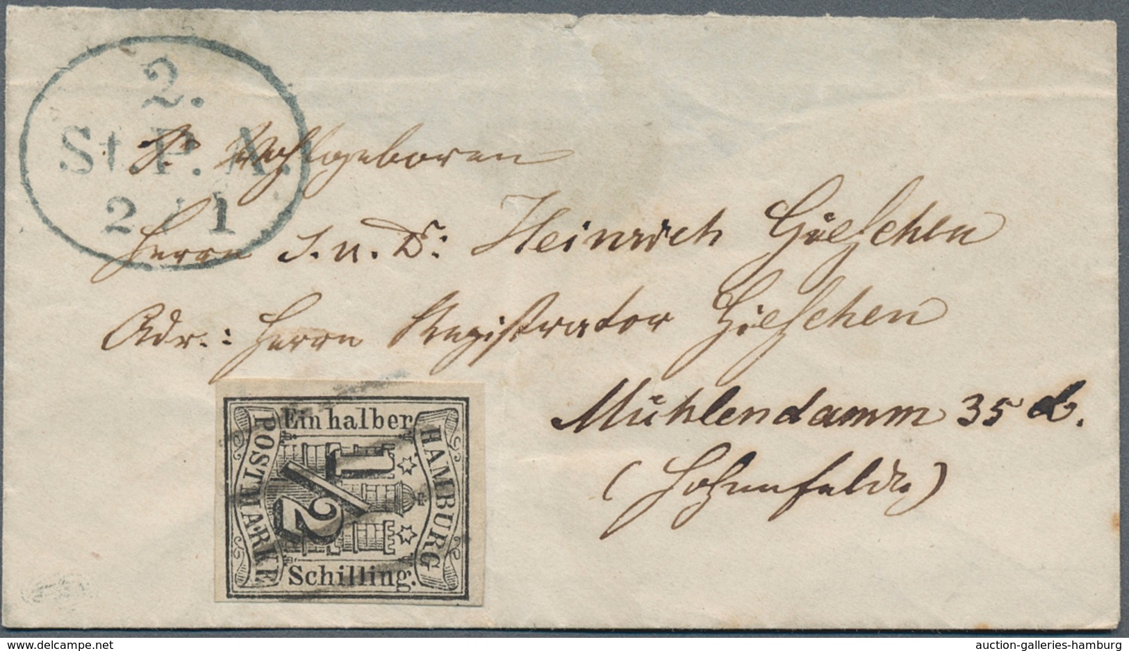 Hamburg - Marken Und Briefe: 1729/1880 (ca.), Sammlung Von Ca. 100 Belegen Mit Meist Markenlosen Bri - Hamburg